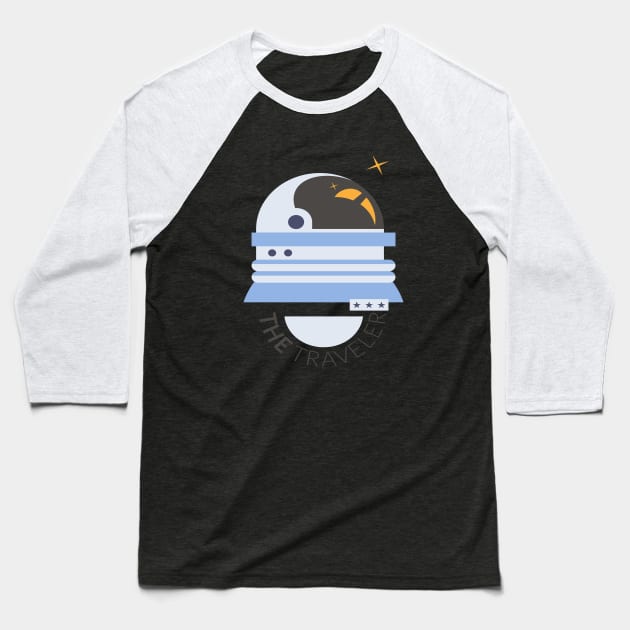 Space traveler Baseball T-Shirt by eufritz